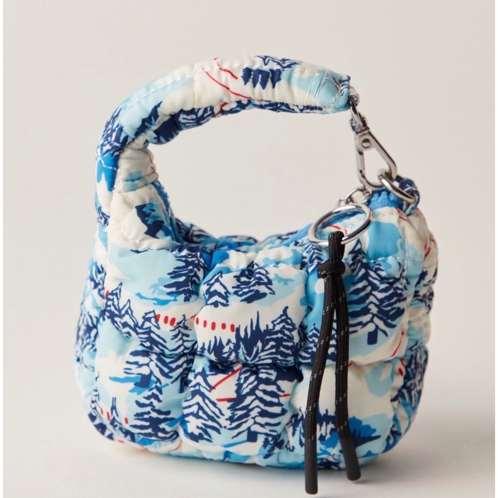 FP Movement by Free People Printed Quilted Micro Pouch new alpine mini bag blue